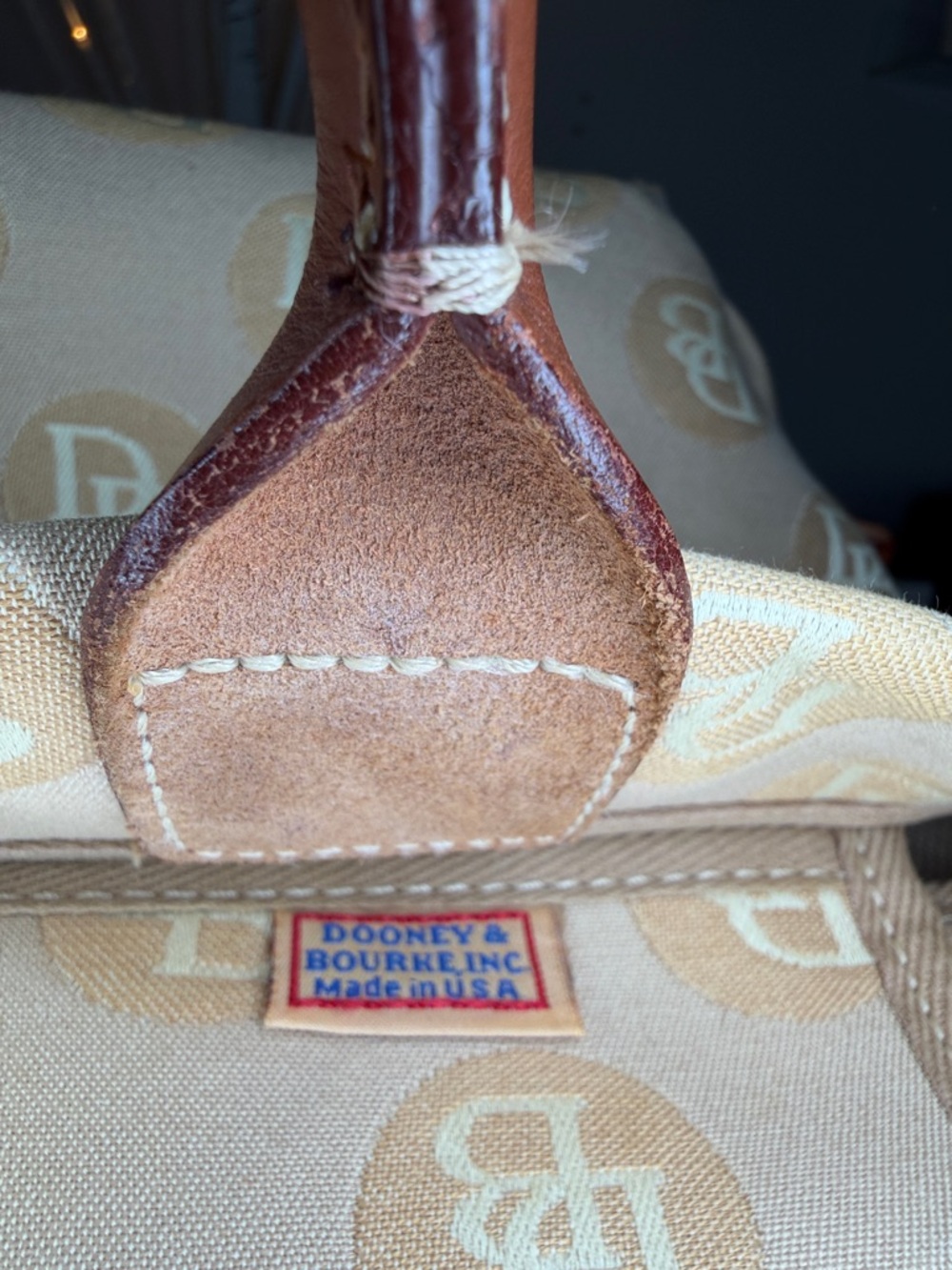 Dooney & Burke small tulip canvas tote very good use cond! - Picture 11 of 12